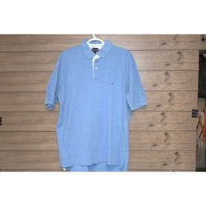 Men's Blue Tommy Hilfiger Logo Polo Size Large